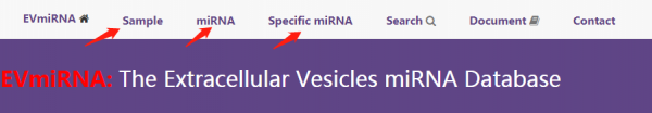细胞外囊泡miRNA数据库使用简介——一个好的数据库可以让你的研究事半功倍
