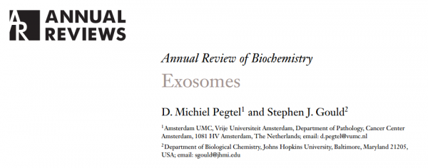 Annual Review of Biochemistry外泌体综述