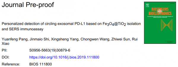 基于Fe3O4@TiO2分离和SERS免疫分析的个性化检测循环外泌体PD-L1