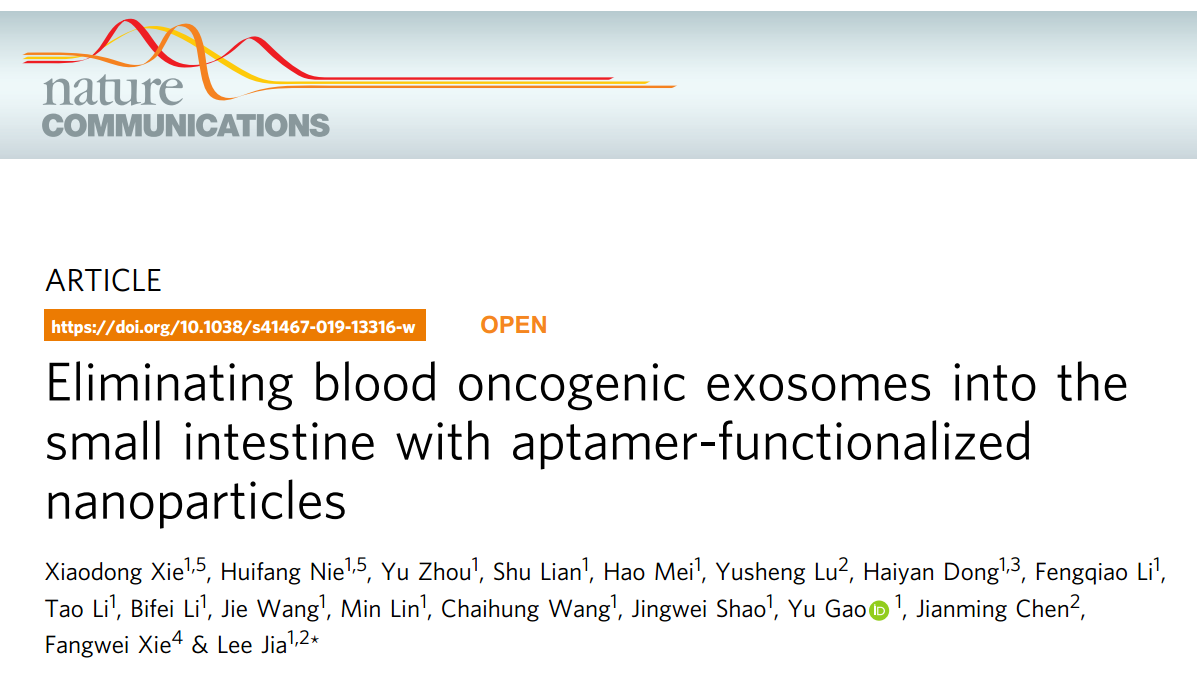 Nature子刊报道一种清除血液中致癌性外泌体的创新方法