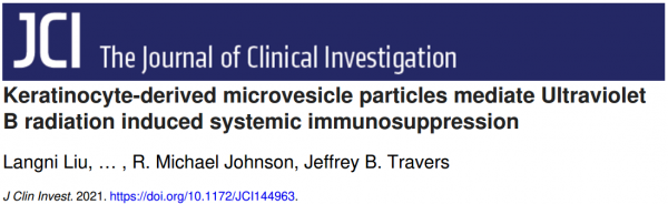 JCI：细胞外囊泡介导紫外线辐射诱导的全身免疫抑制