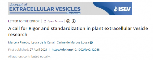 【Journal of Extracellular Vesicles】对植物细胞外囊泡研究严谨性和标准化的呼吁