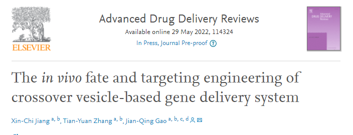 <综述> Adv Drug Deliver Rev|浙江大学药学院的高建青团队：基于跨界囊泡的基因递送系统的体内命运和靶向工程化