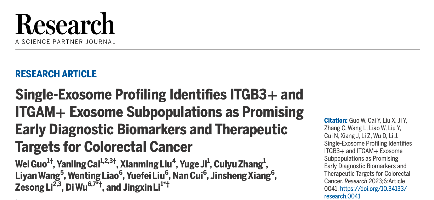 Research｜山东大学李景新团队联合泌码科技：利用PBA技术首次解析结直肠癌患者血浆样本的单外泌体亚群构成