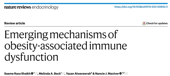 Nat Rev Endocrinol：细胞外囊泡参与肥胖相关免疫功能障碍的新机制
